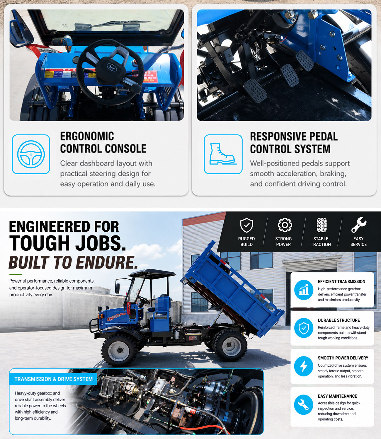 Fabriekslevering 800CC 4WD UTV - Agriculture Farming Vehicles recensie en prijs